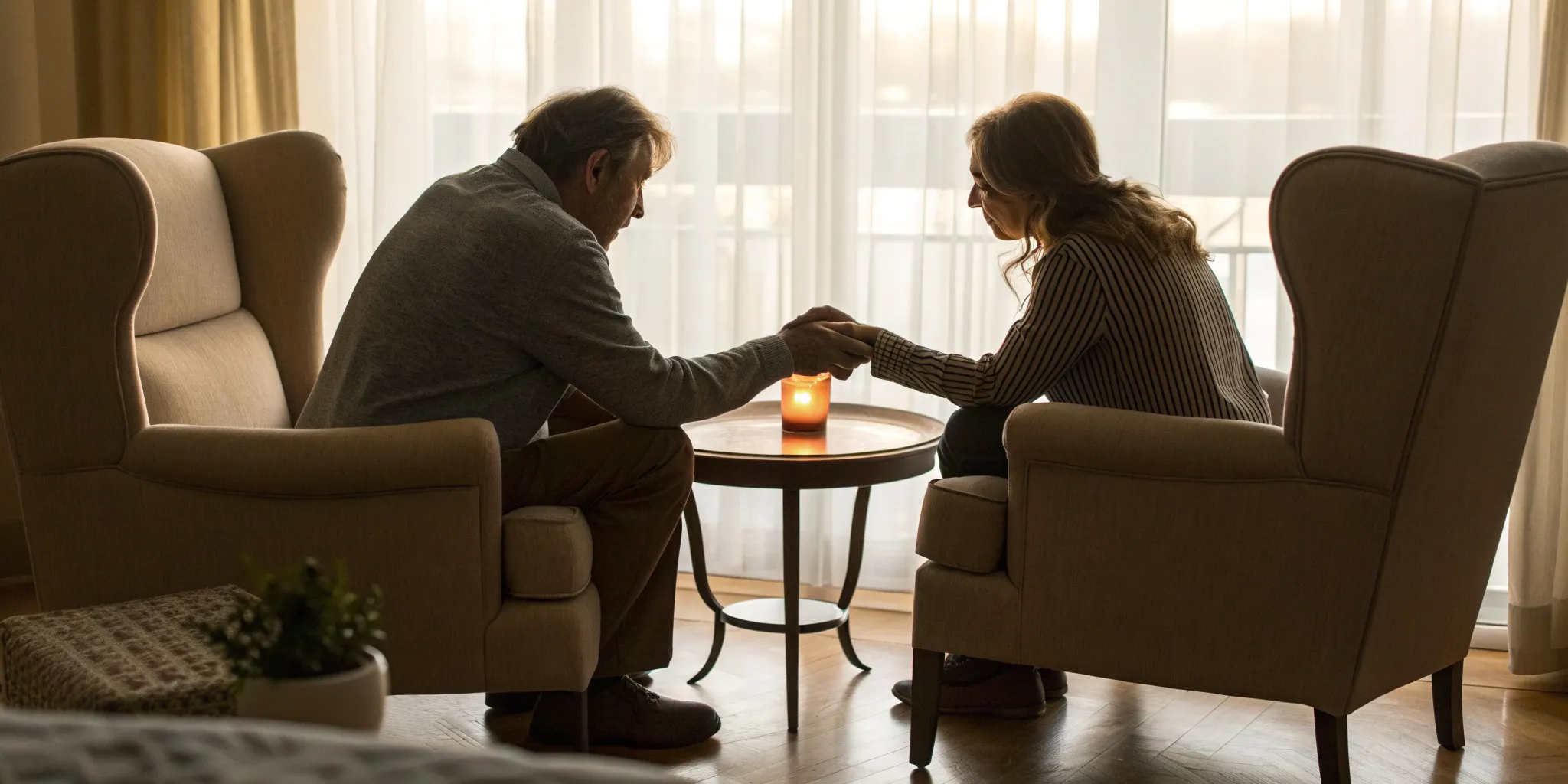 Couple in therapy using the Gottman Method to strengthen their emotional connection.