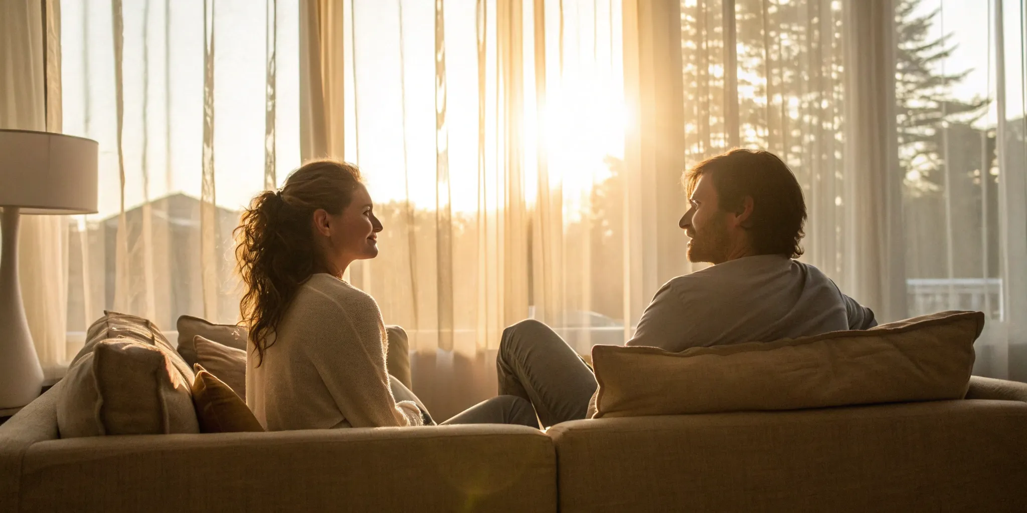 A couple on a couch practicing how to fix communication in their relationship.