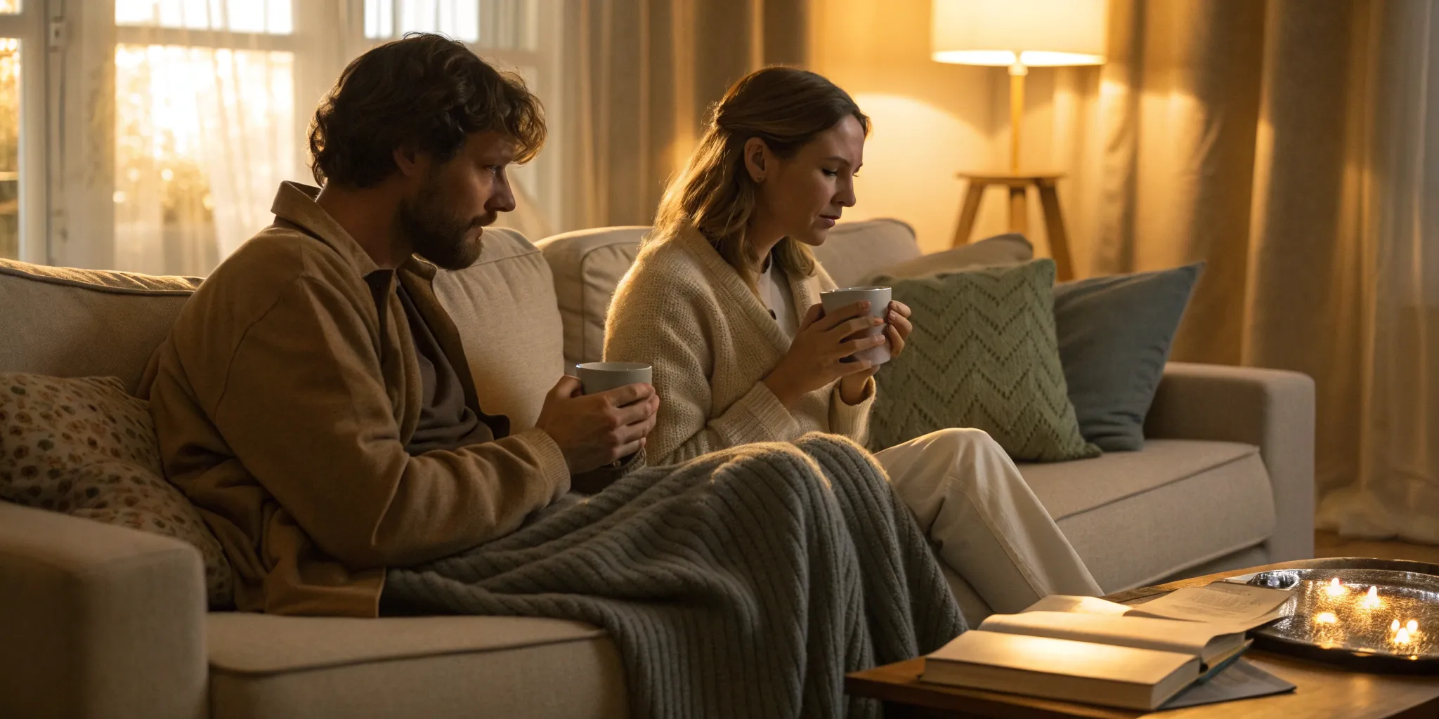 Couple deciding on premarital counseling and whether to start it before or after their engagement.