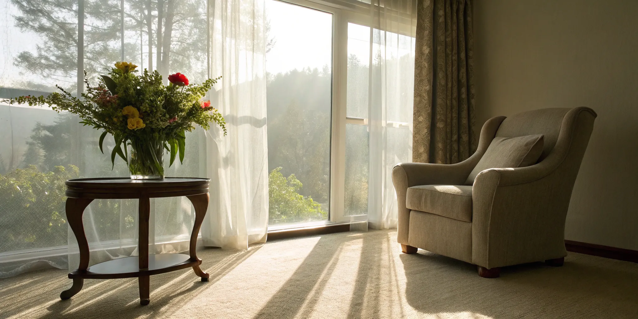 A calm living room space for exploring the benefits of IFS therapy for connection in relationships.