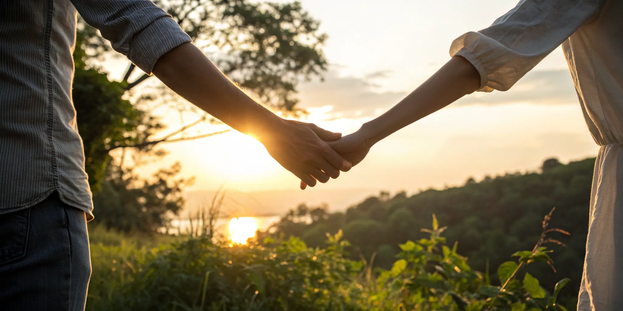 A couple holding hands, working through communication problems with couples counseling.