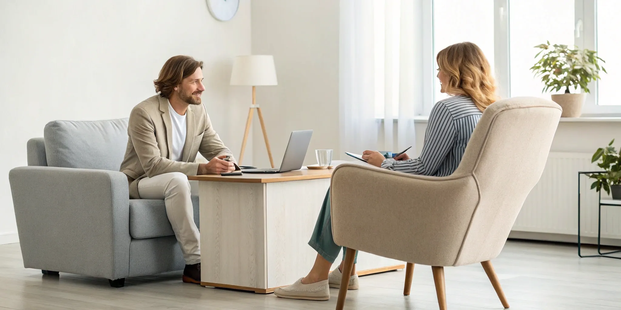 A person talking with a therapist during individual counseling for relationship issues.