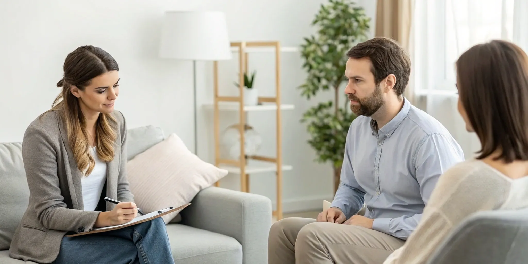 IFS therapist in a couples counseling session helping improve communication and relationship healing.