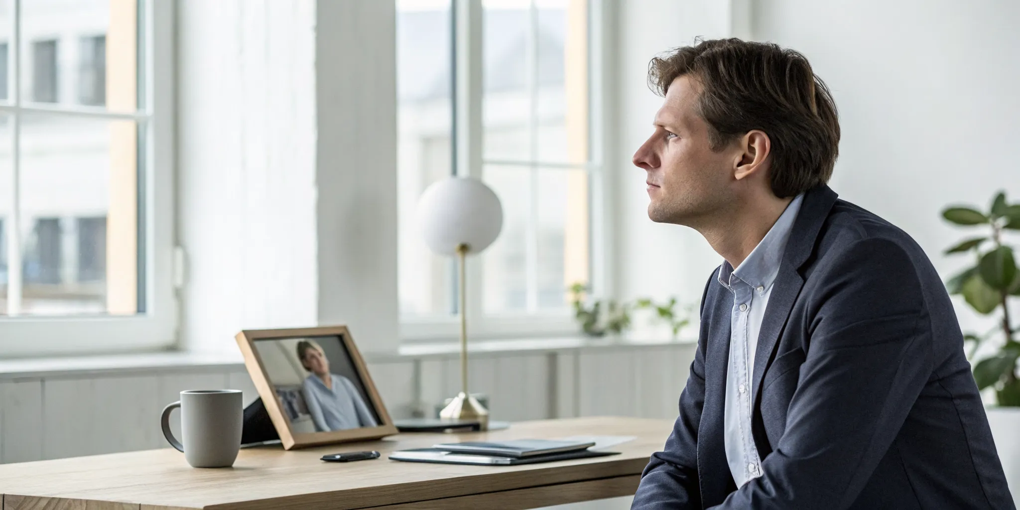 Man experiencing ROCD intrusive thoughts and questioning his relationship.