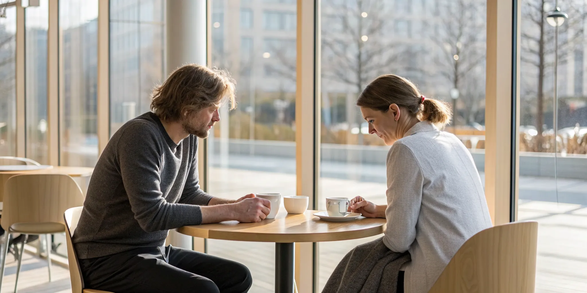 A couple having a serious conversation, a challenge of relationship OCD in dating.