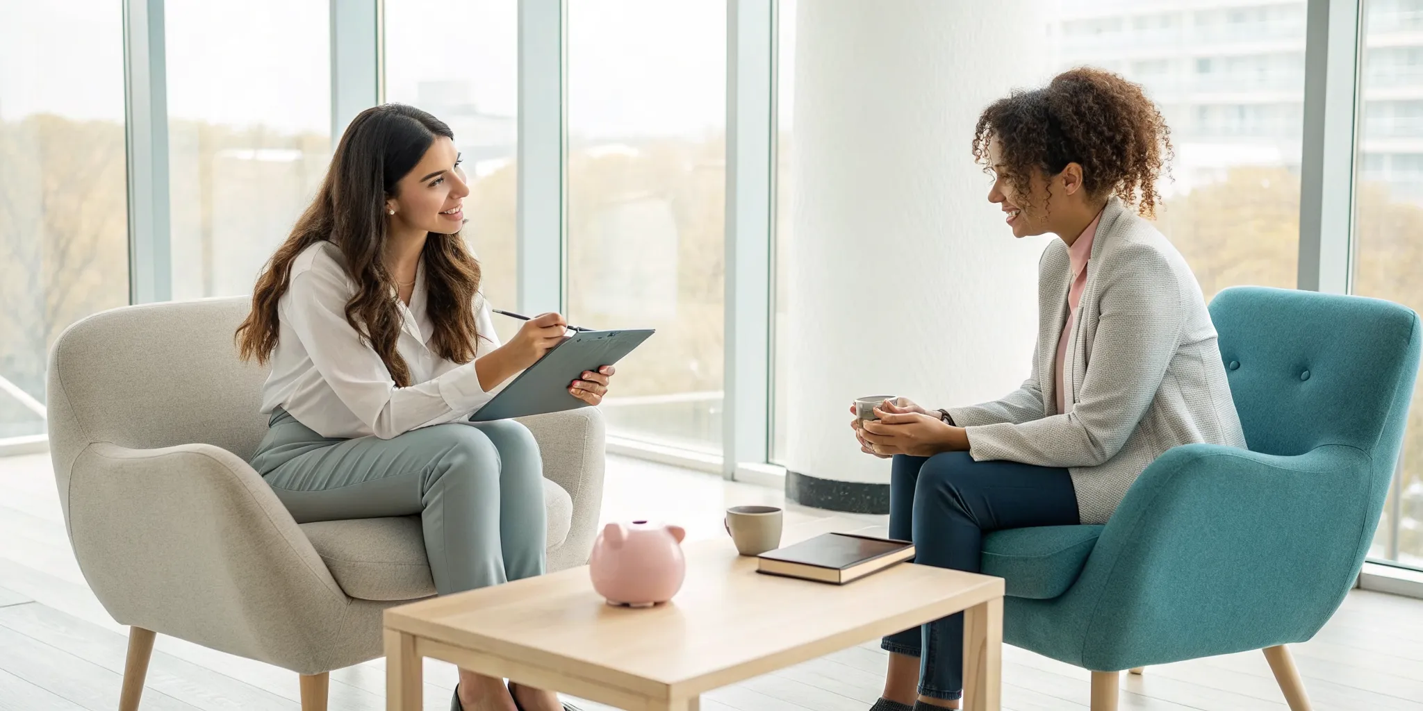 A therapist and client discuss options for affordable therapy without insurance.