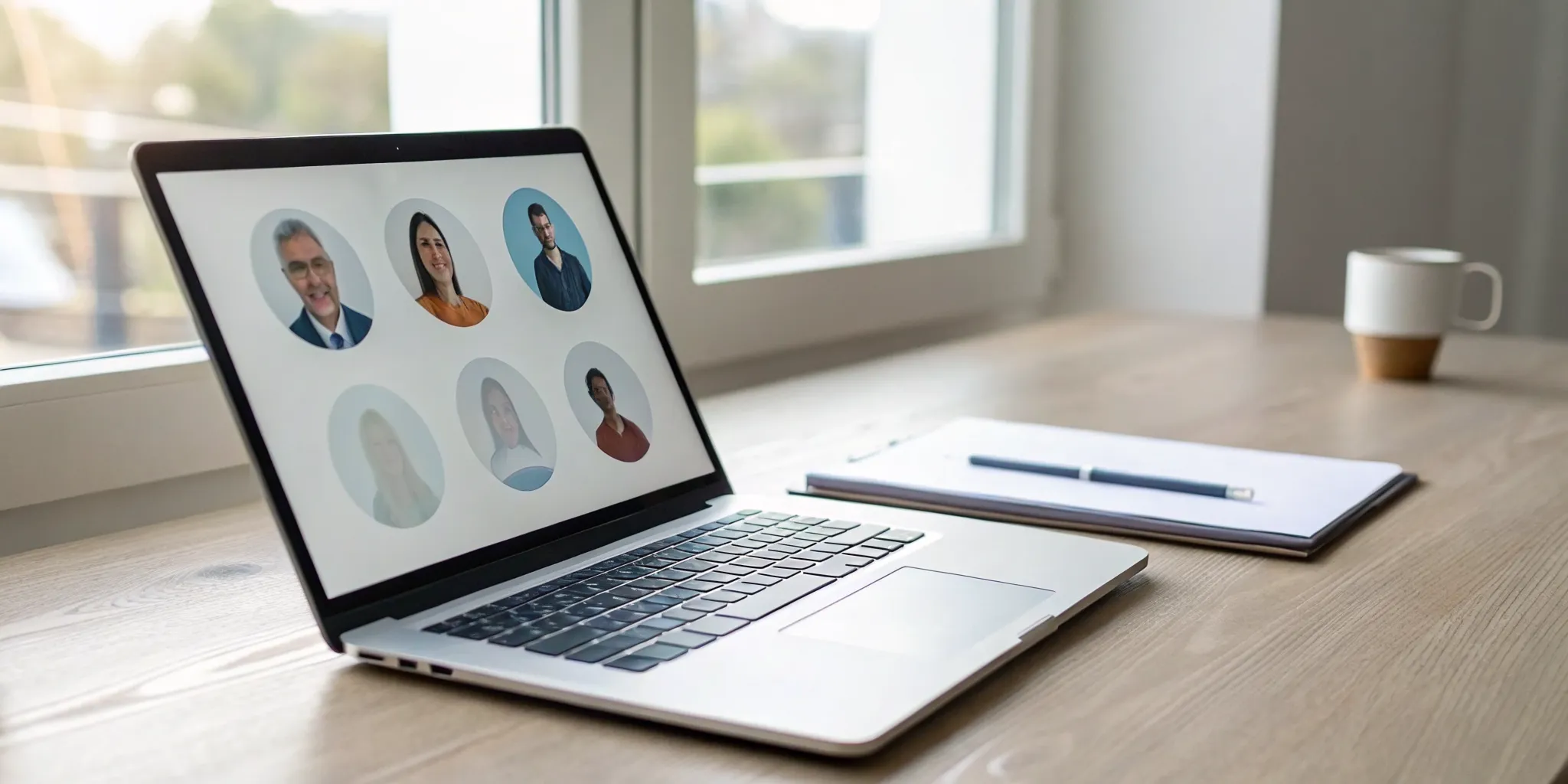 A laptop screen showing an online couples counseling session.