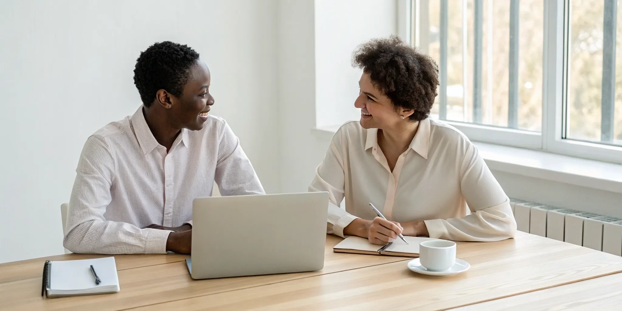 A couple at a table practicing conflict resolution skills to improve their communication.