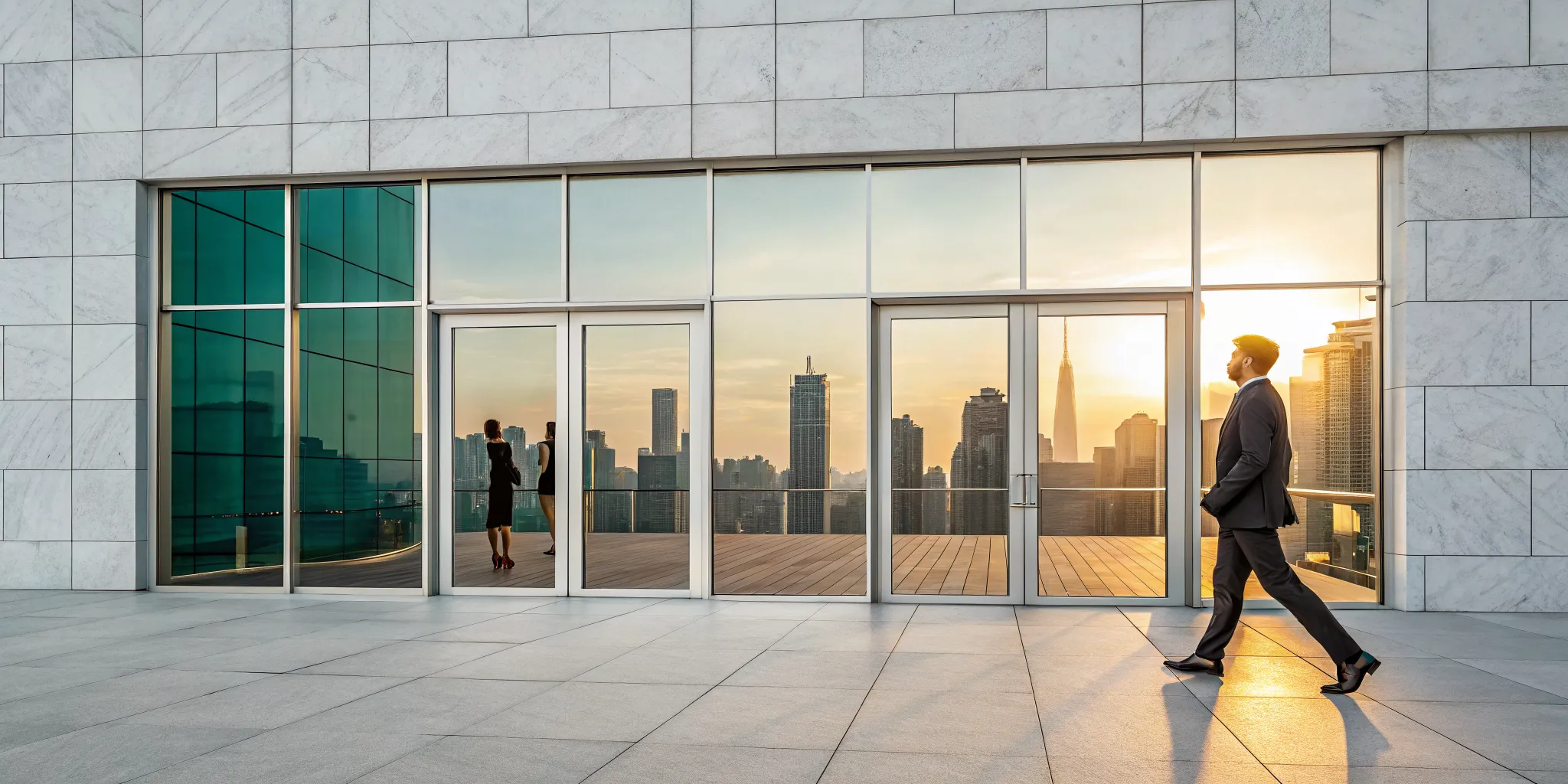 Business professionals navigating one of the 4 types of life transitions.