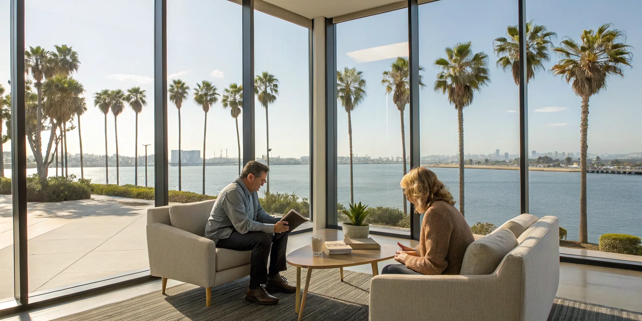 Couple in a marriage counseling session in Stockton, CA.
