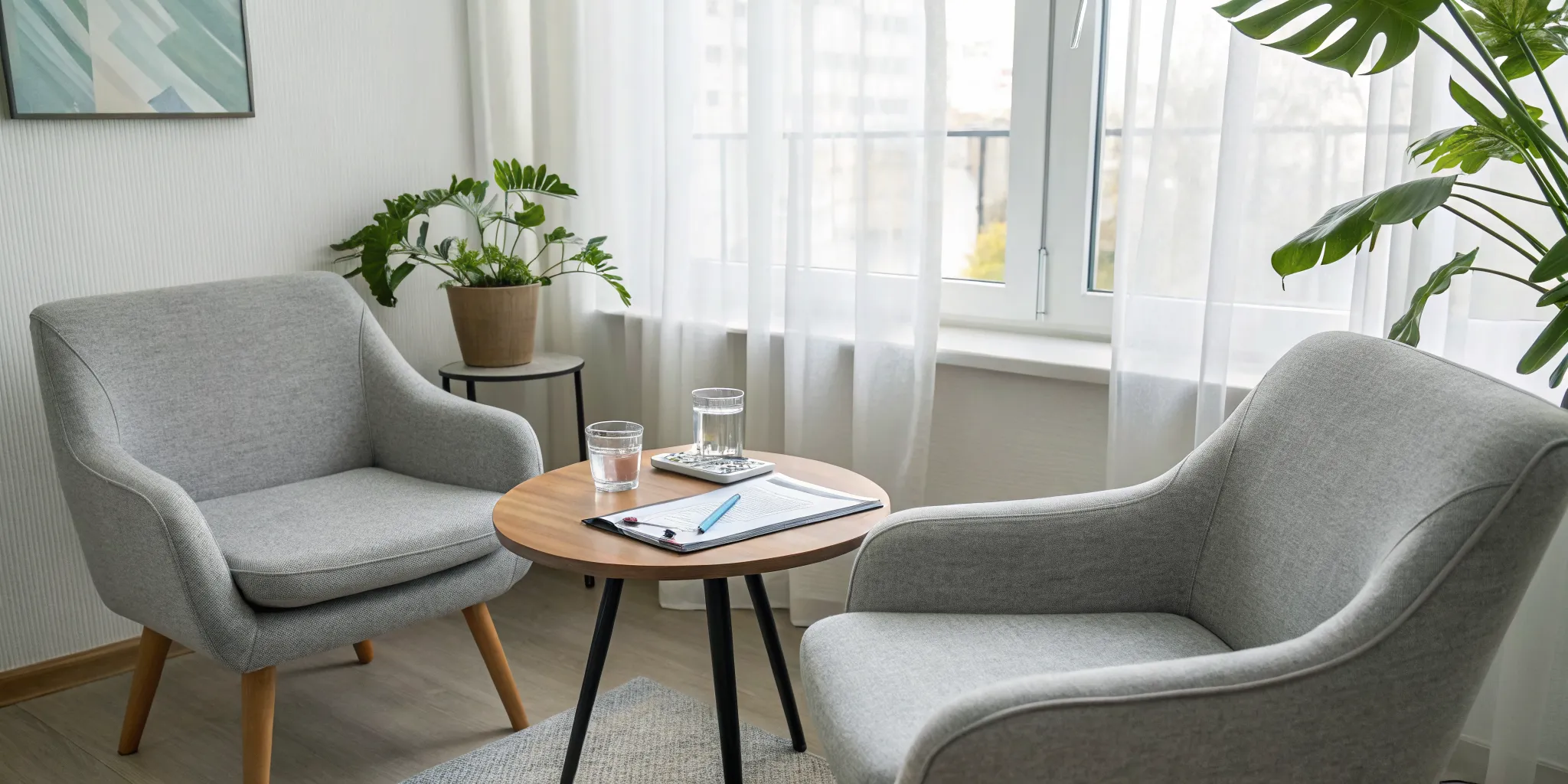 A professional therapy office setting, a key factor in the cost of IFS therapy.