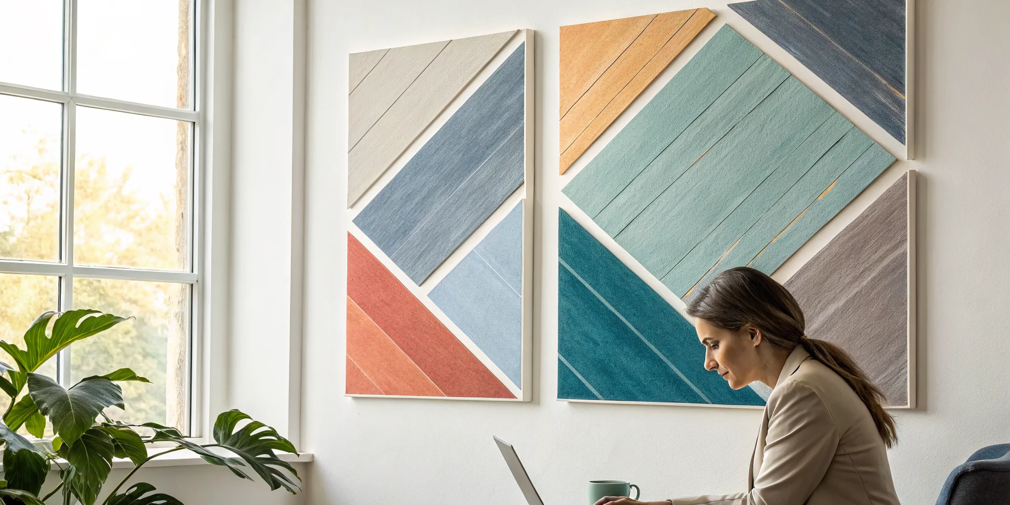 Woman in a bright office learning about the 4 benefits of counseling.