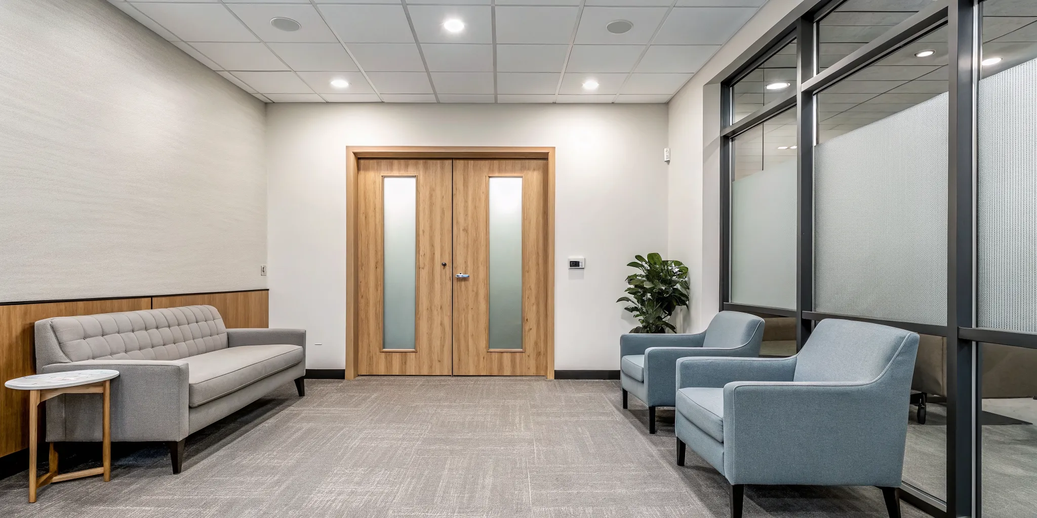 A calm office setting, a key characteristic of individual counselling.