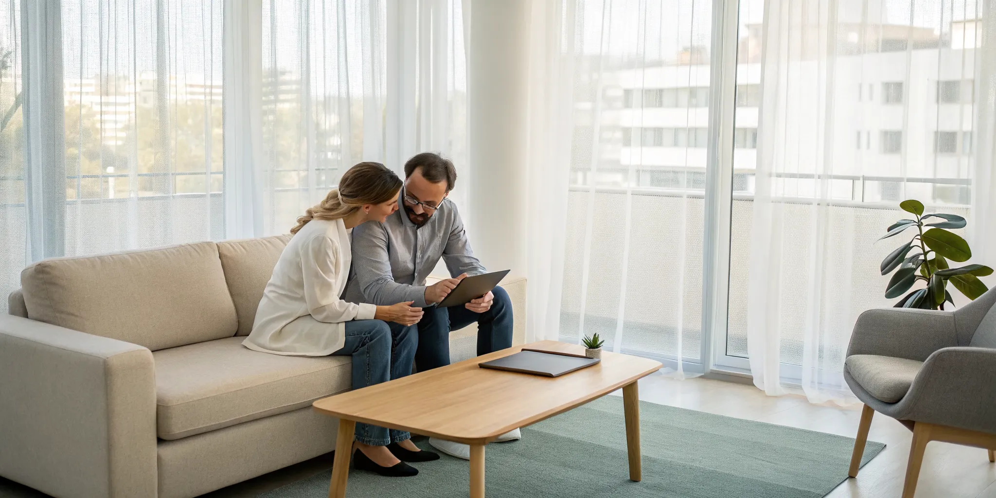 A couple booking a couples counseling session for trust.