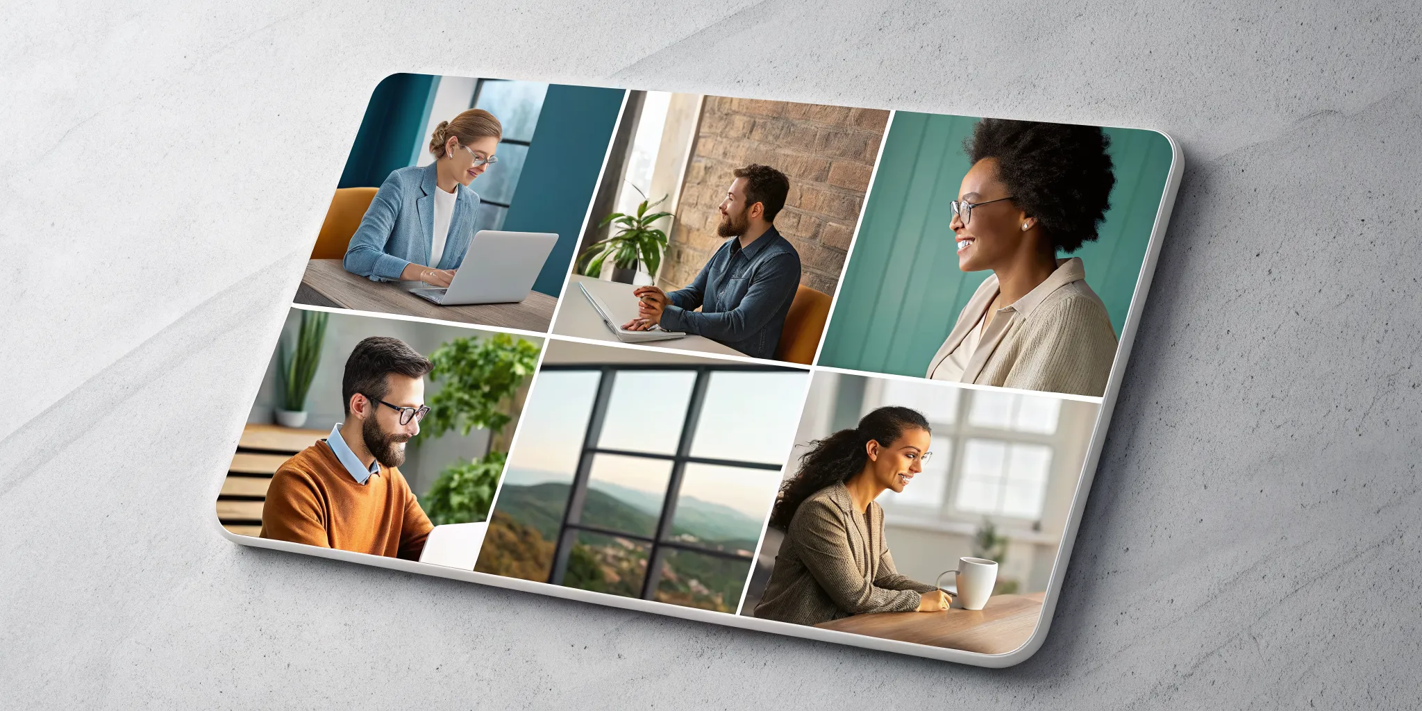 A diverse group in an online meeting discussing stress management techniques for unemployment.