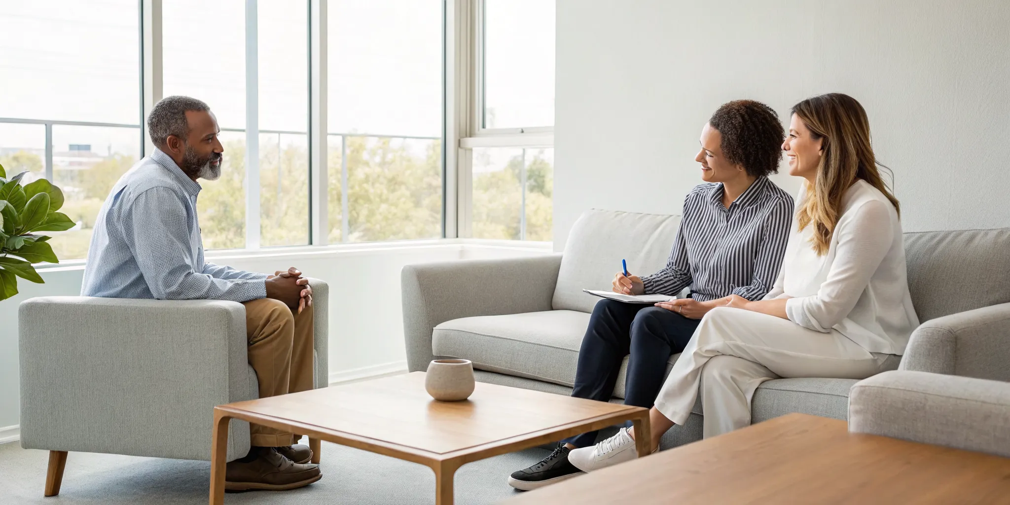 A couple in marriage counseling asks if their marriage can survive an affair.