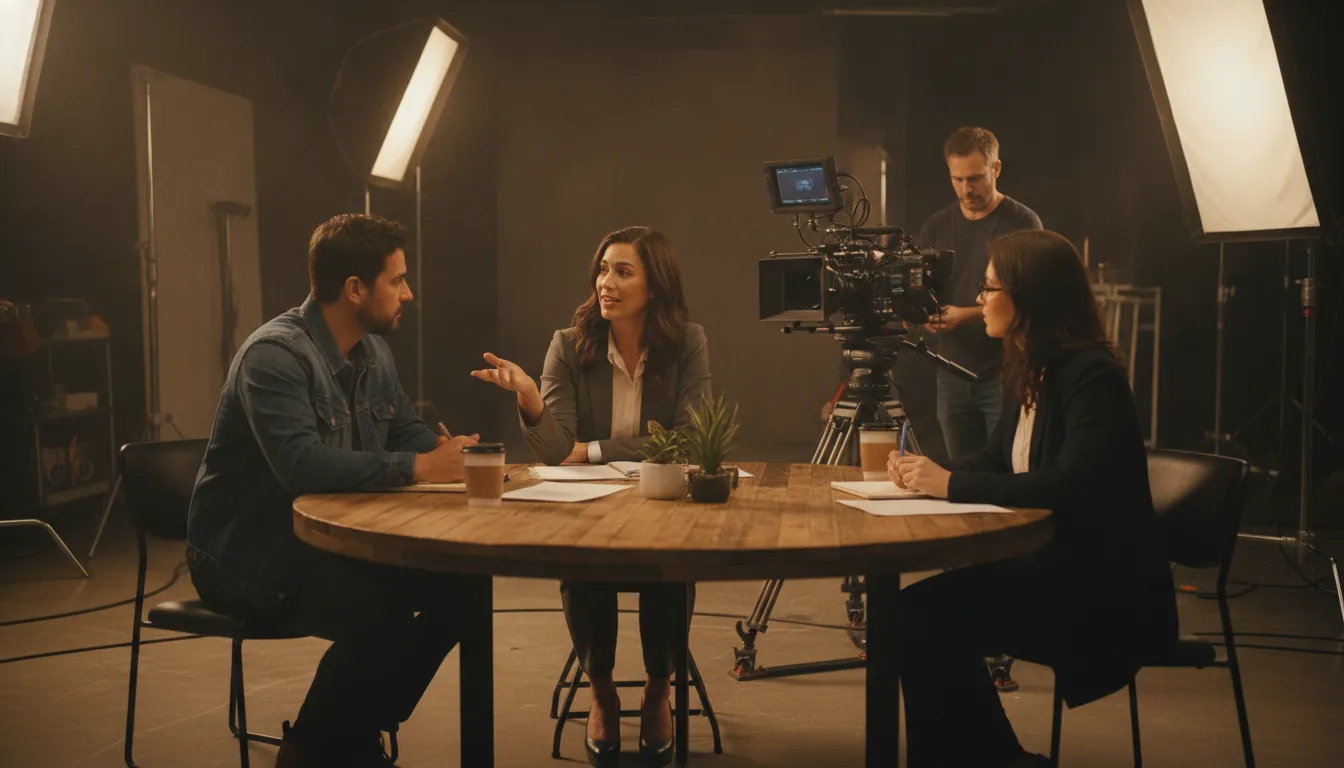 Mental health consultant collaborating with a TV and film production team