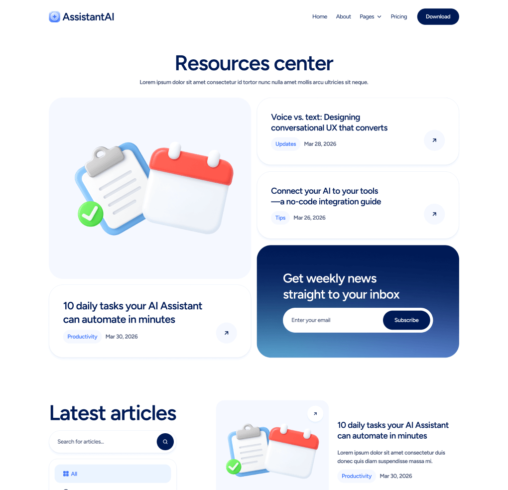 Blog V3 - SmartAssistant - Webflow Templates | BRIX Templates