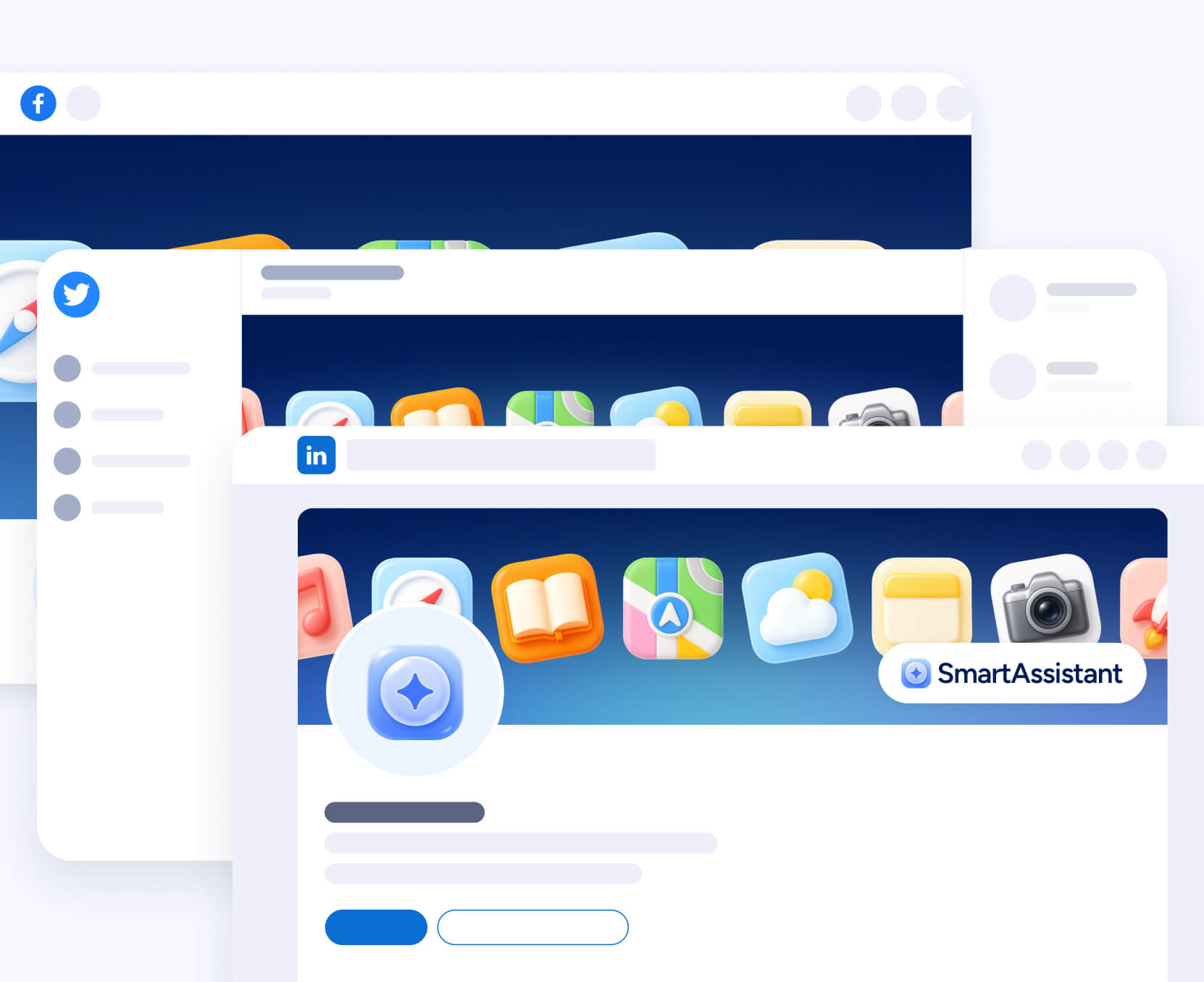 Social Media Assets - SmartAssistant - Webflow Templates | BRIX Templates