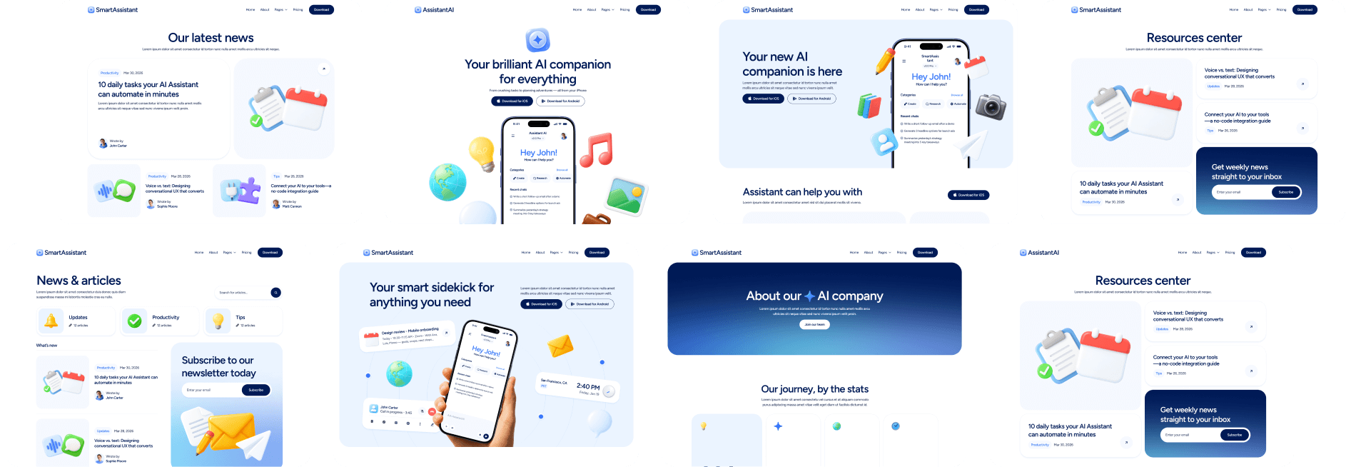 Template Pages - SmartAssistant - Webflow Templates | BRIX Templates