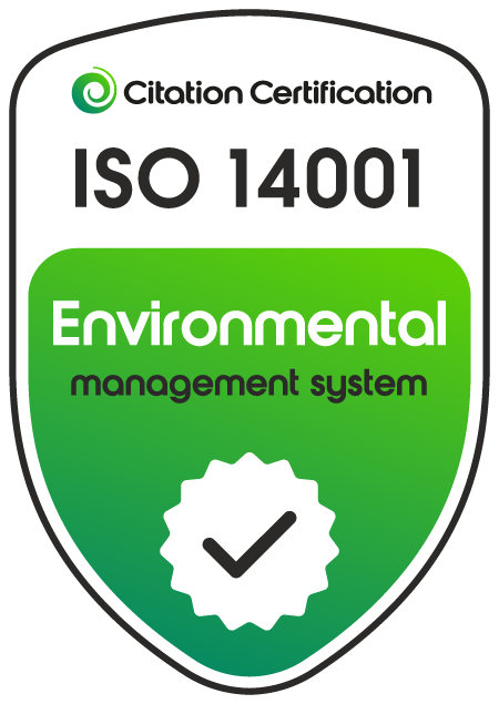 ISO 14001 certified by Citation Certification
