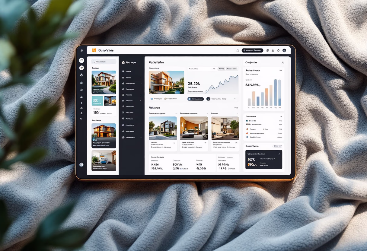 image of real estate management software interface (for a real estate tech)