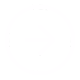 Black circular arrow pointing right on a transparent background.