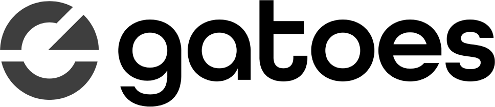 Gatoes company logo with stylized letter G in a circle followed by the word gatoes.