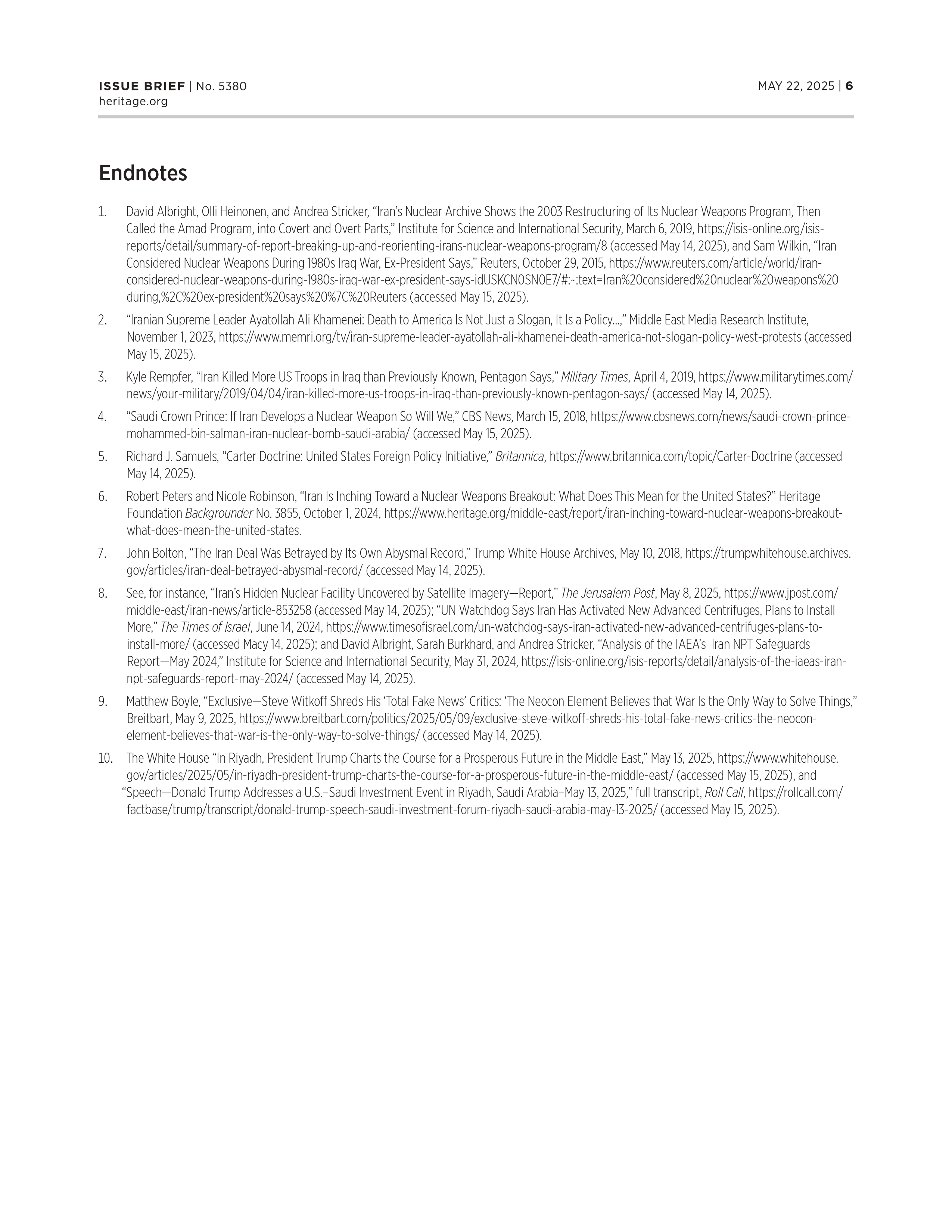 PAGE 6 - HERITAGE REPORT