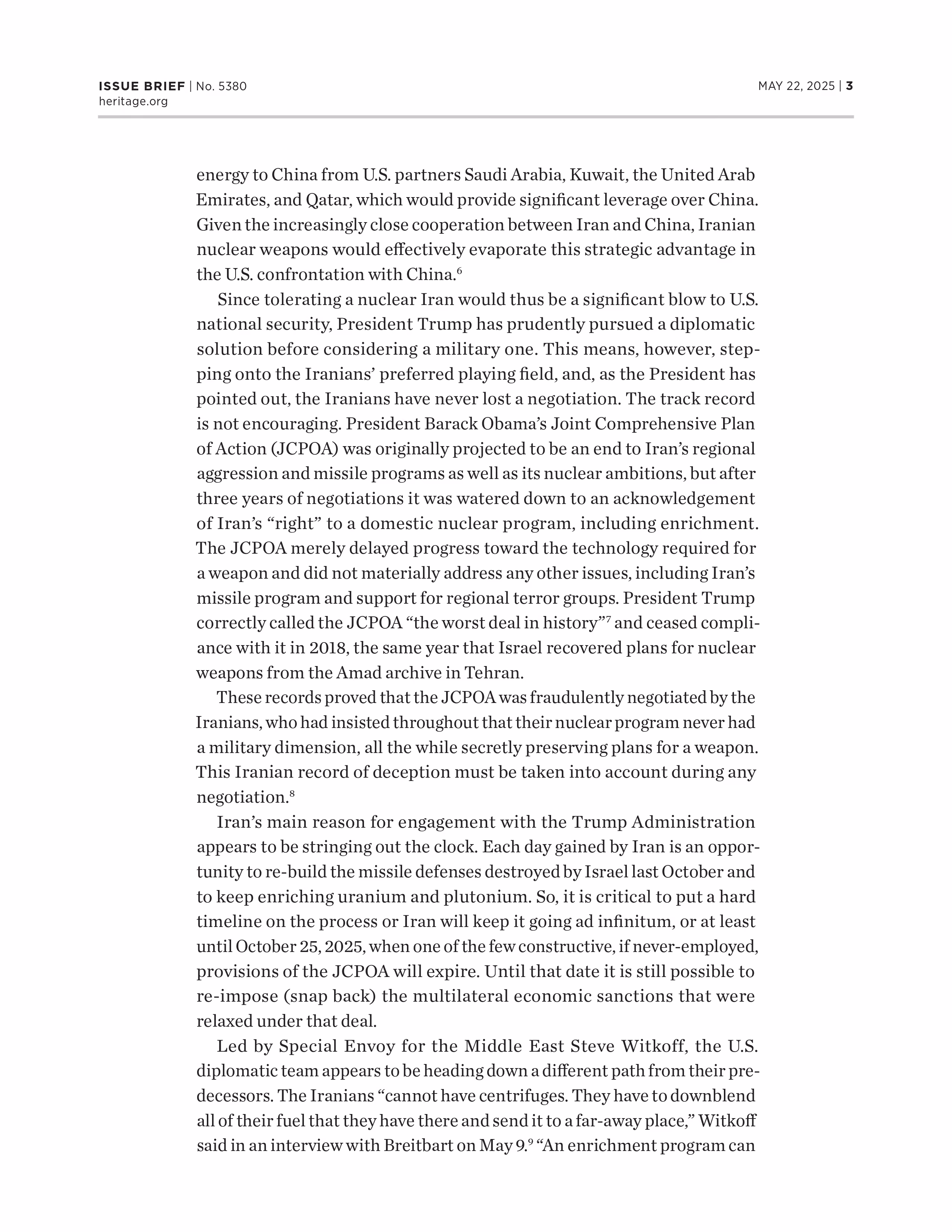 PAGE 3 - HERITAGE REPORT