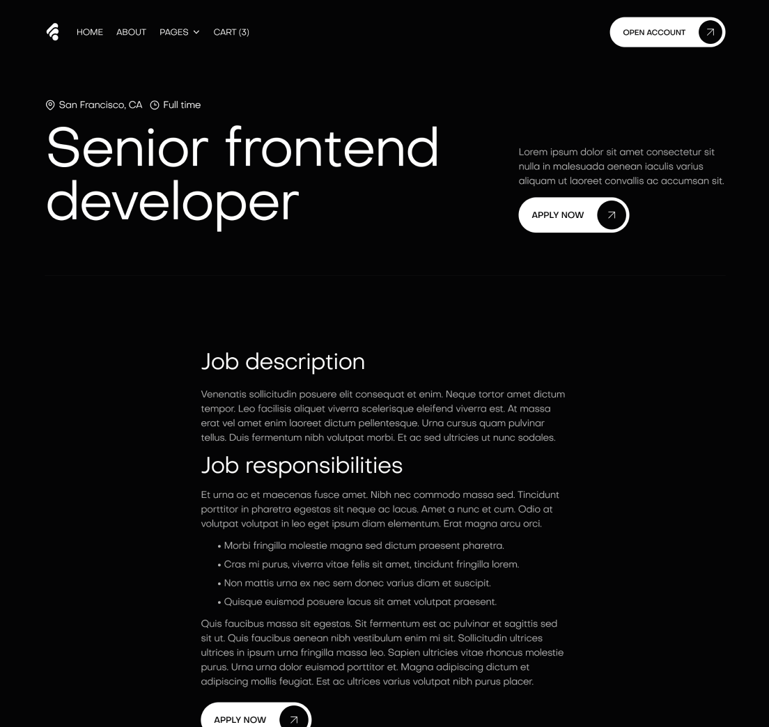 Creditflow - Career Single Page - Bank Webflow Template | BRIX Templates
