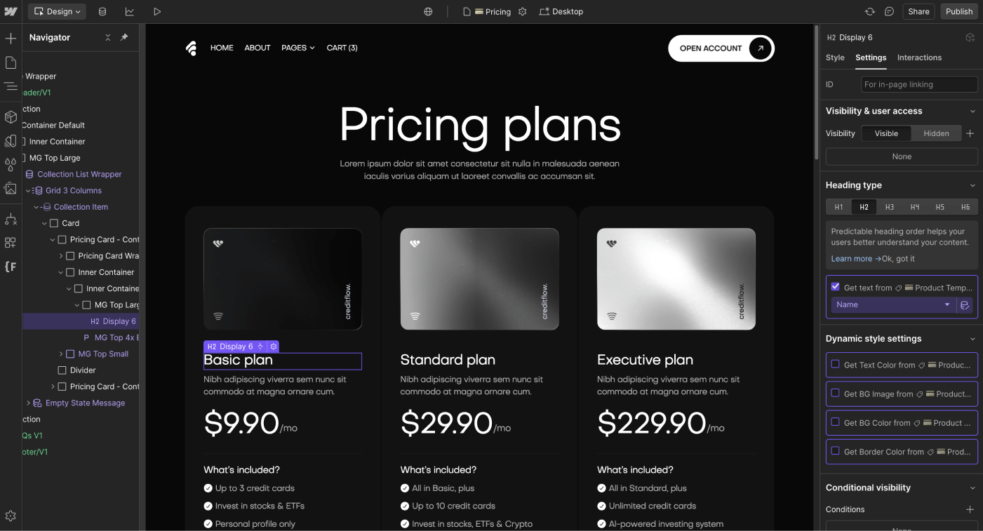 Ecommerce Content - Creditflow Webflow Template | BRIX Templates