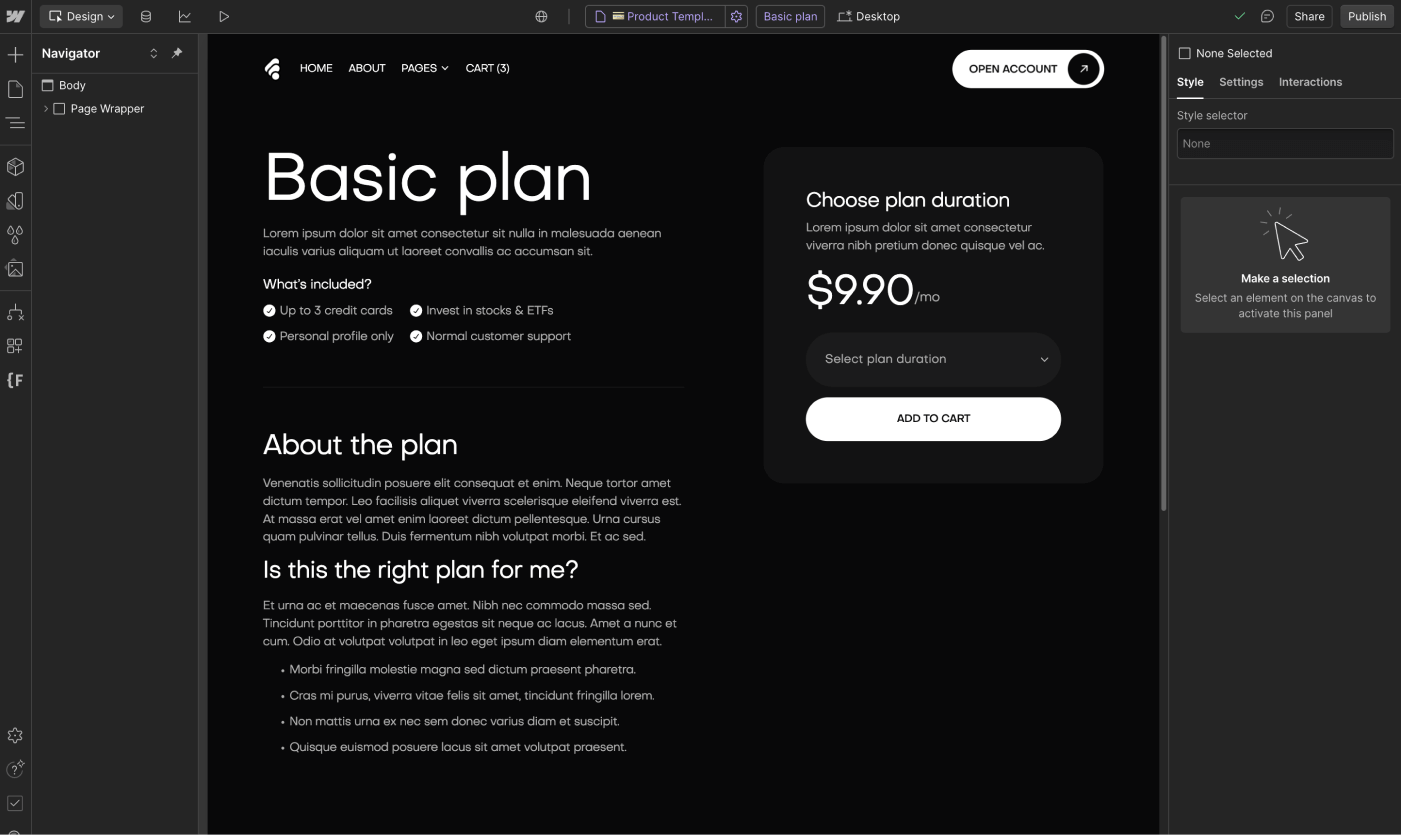 Ecommerce Page - Creditflow Webflow Template | BRIX Templates