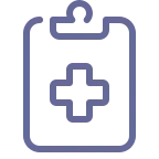 Medical clipboard with healthcare cross icon for patient records
