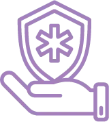 Medical shield icon representing healthcare protection and safety
