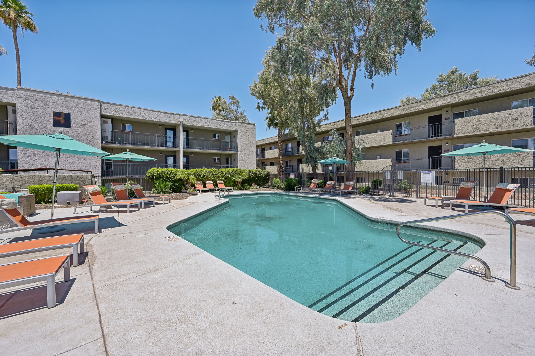 Pool with lounge chairs