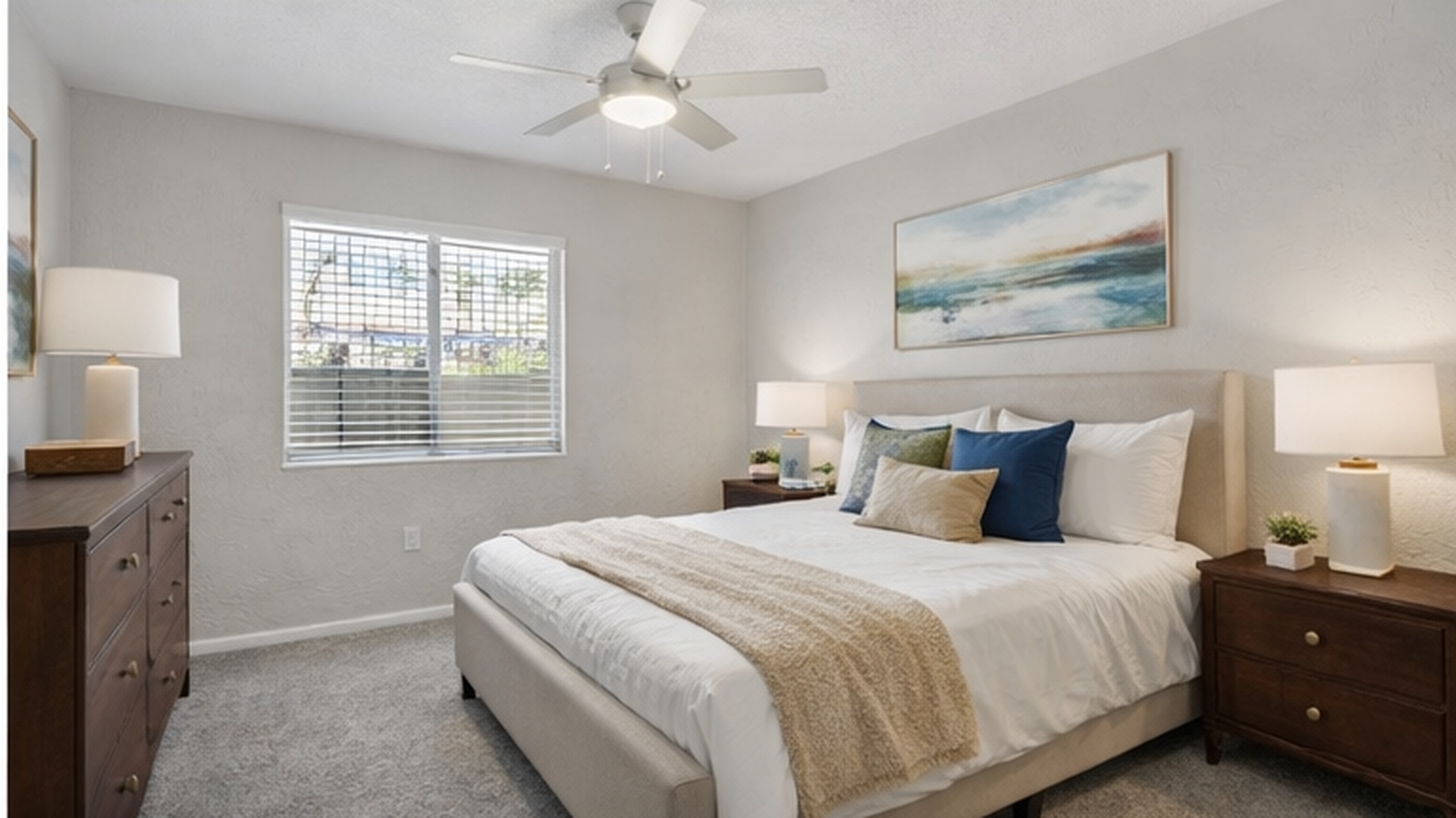bedroom with bed and dresser