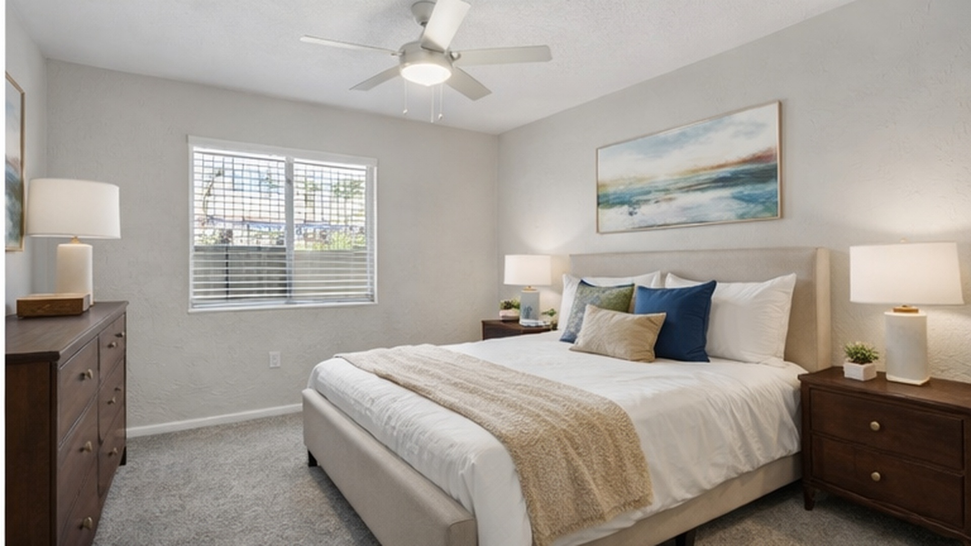 bedroom with bed and nightstand