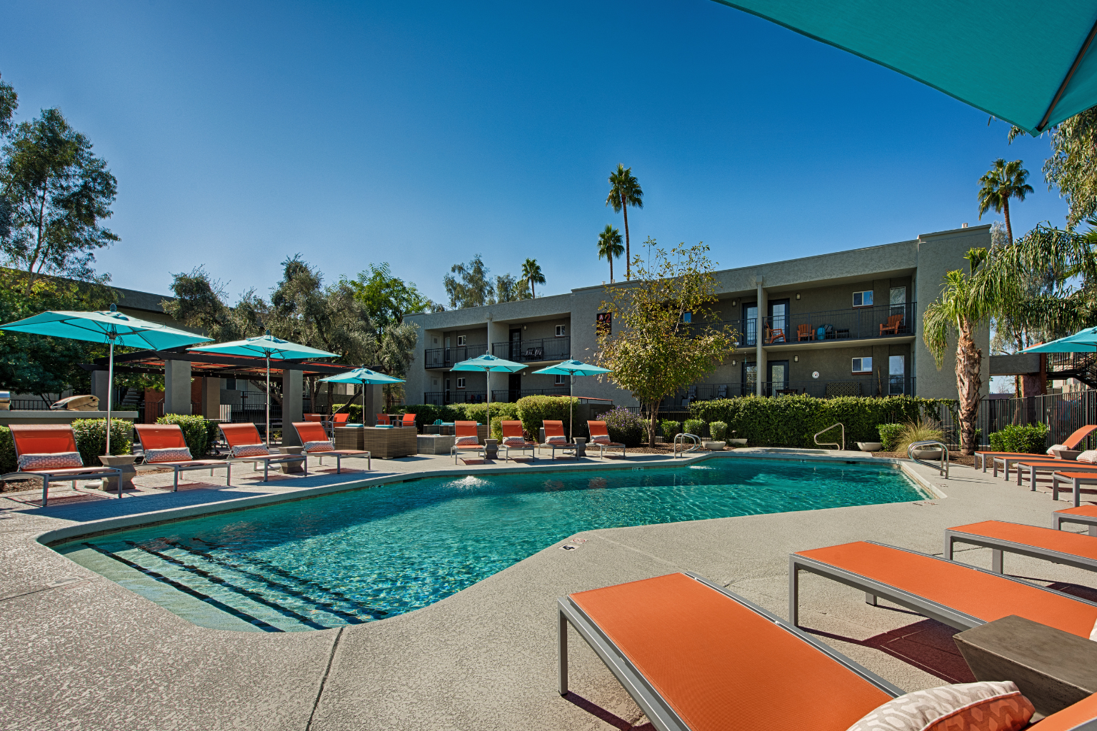 Pool and poolside area at Arcadia 30.