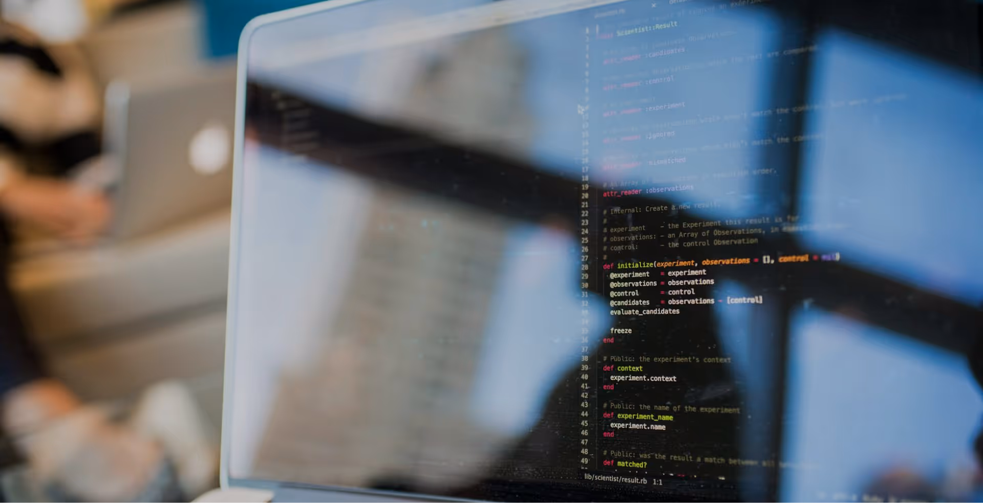 Background showing code and technology abstract