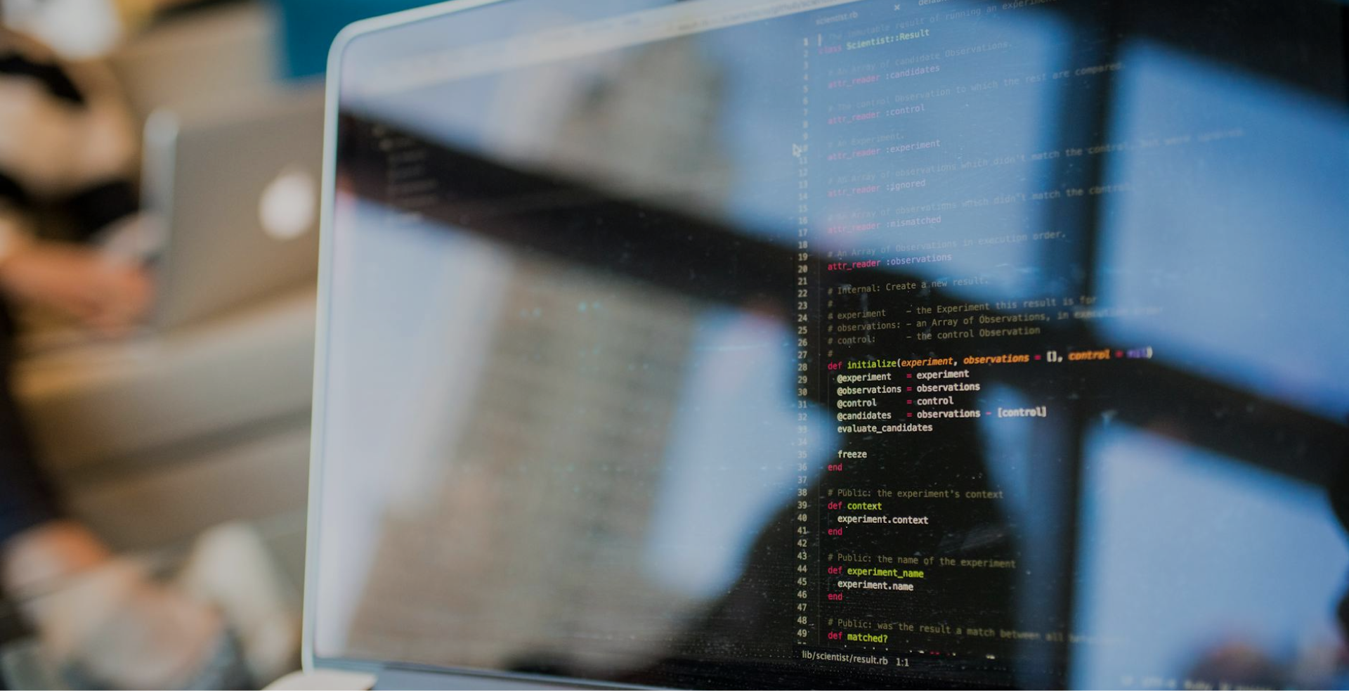 Background showing code and technology abstract