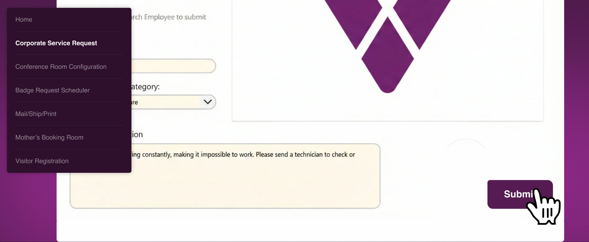 Vantive's ticketing system