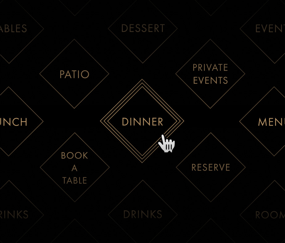 Art deco UI interactions on the BLVD website