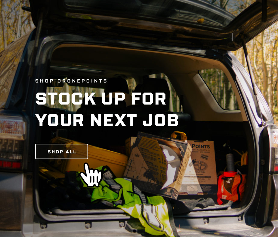 A call to action section from the DronePoints website