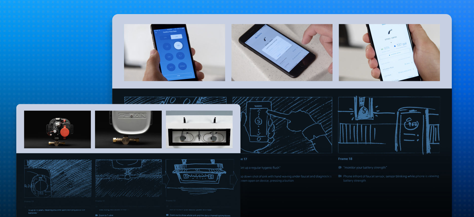 Story boards of the Sloan Connect tutorial video
