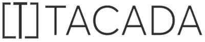 Tacada company logo with stylized double vertical bars and text.