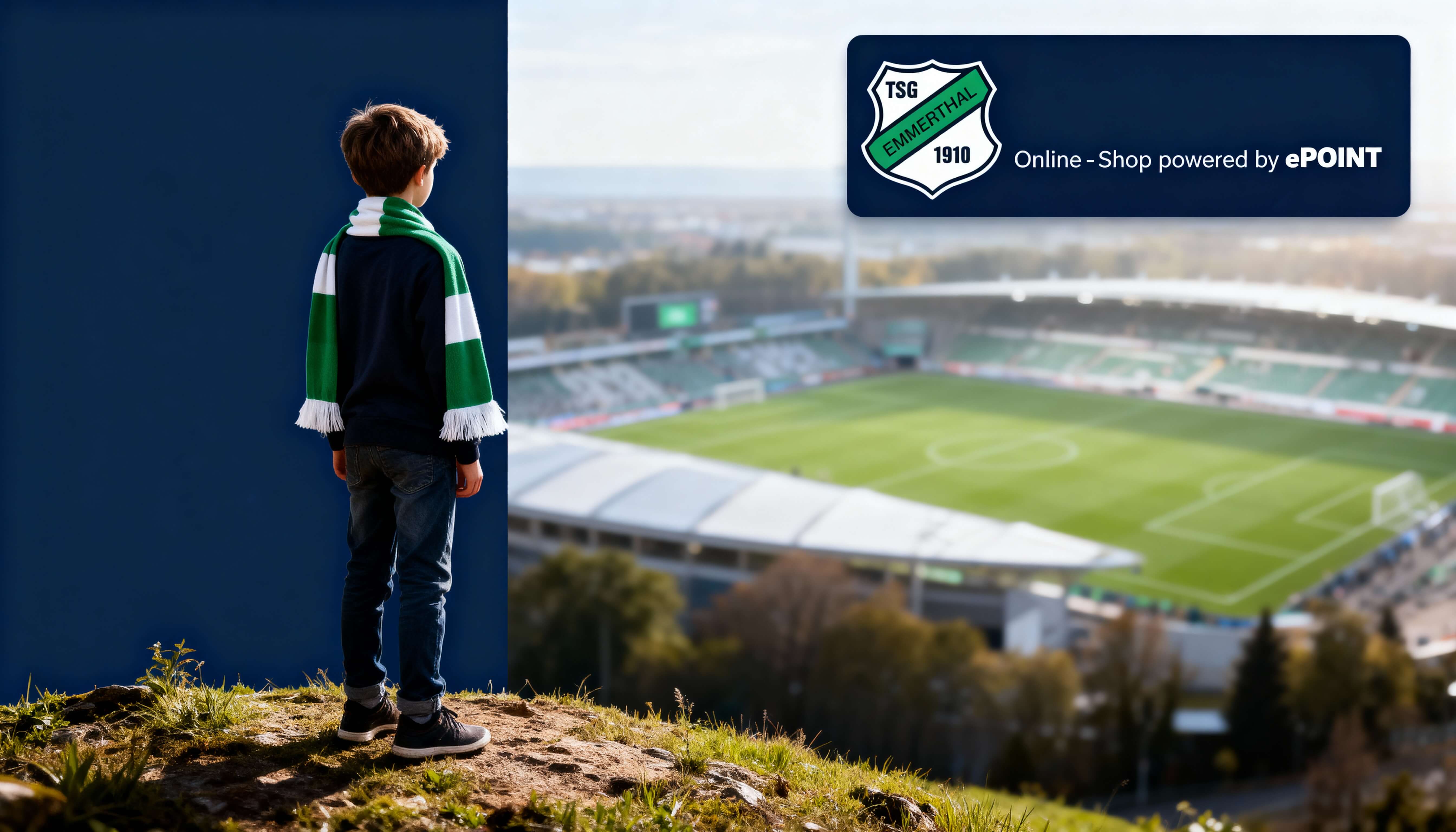 Fan mit Rucksack in der Natur – Online shoppen und sparen