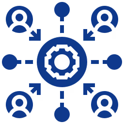 Icon representing centralized users