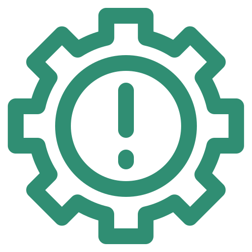 Icon depicting analytical processes and risk evaluation in port and offshore operations.