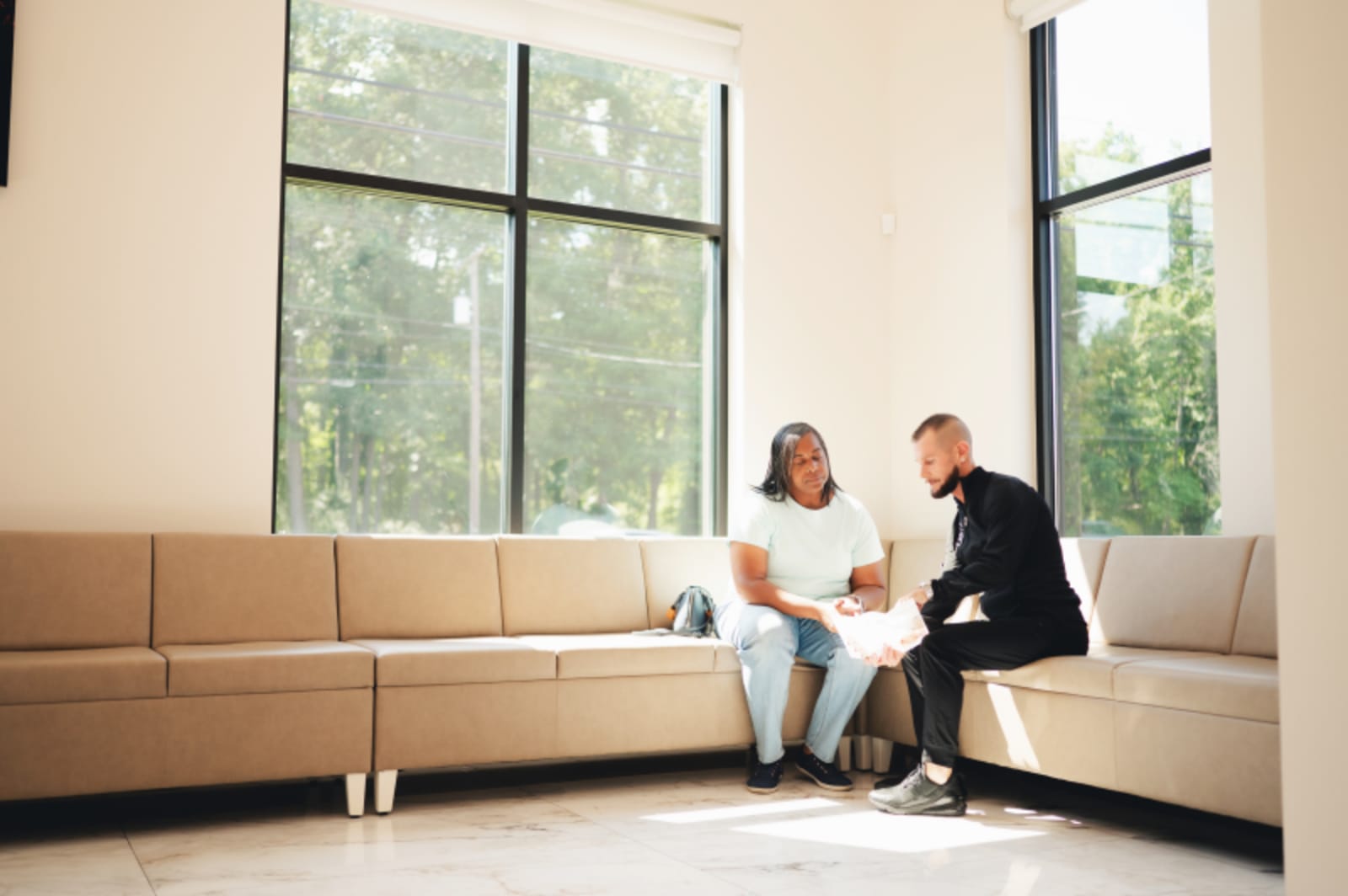 Patient and dentist in consultation discussing treatment options